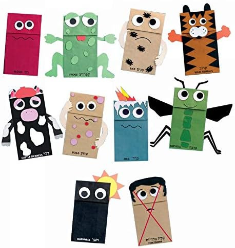 Rite Lite Passover 10 Plagues Puppet Kit - Endless Fun For Kids and Family- For Story Time, Educa... | Amazon (US)