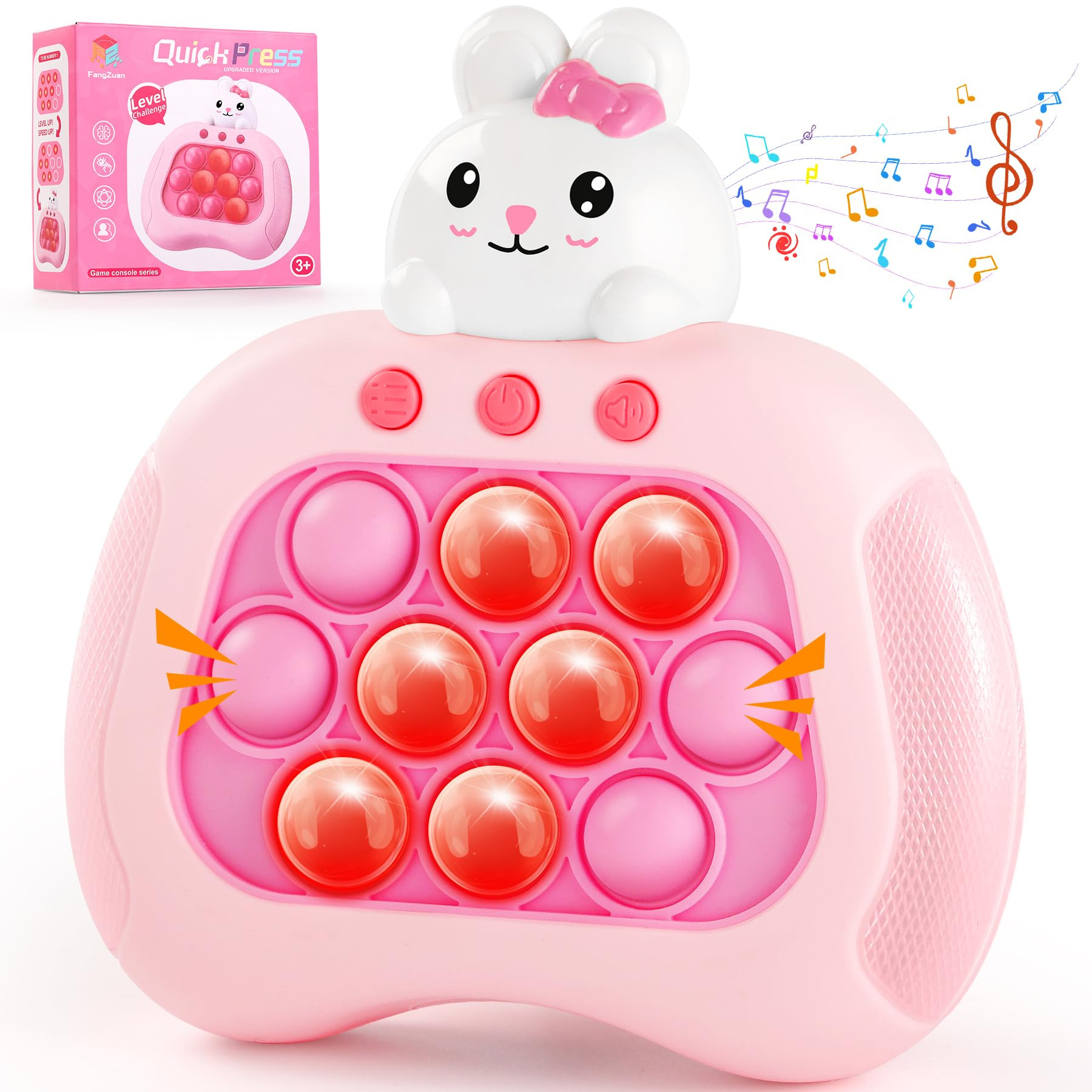 Easter Rabbit Pop Push Game Fidget Toy for Kids Ages 3-12,Handheld Fast Push Game Bunny Console F... | Amazon (US)