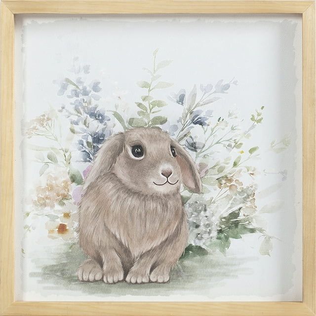 Bunny Portrait Canvas Easter Décor, Way To Celebrate | Walmart (US)