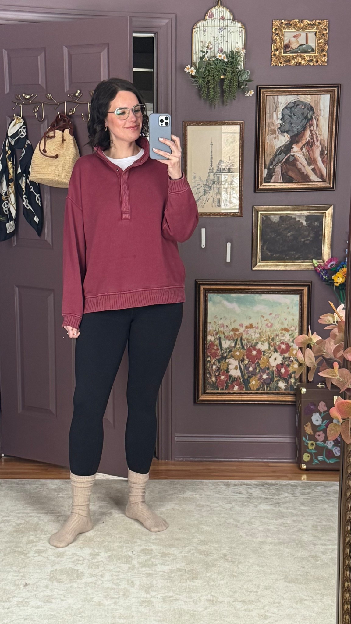 This sweater runs huge, so size down at least one! 