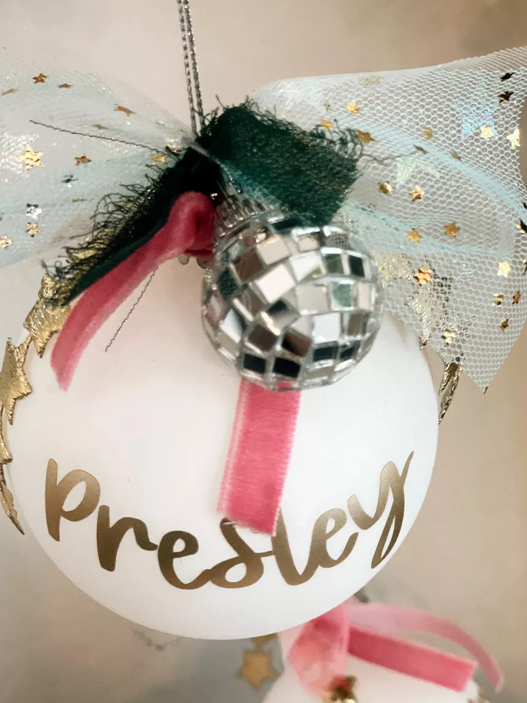 Preppy Christmas Ornament With Personalization-ornament-christmas