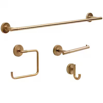 Delta  4-piece Trinsic Champagne Bronze Decorative Bathroom Hardware Set | Lowe's