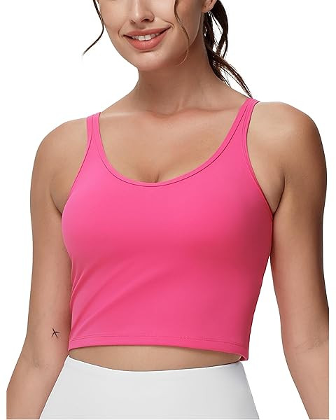 THE GYM PEOPLE Womens' Sports Bra Longline Wirefree Padded with Medium Support | Amazon (US)