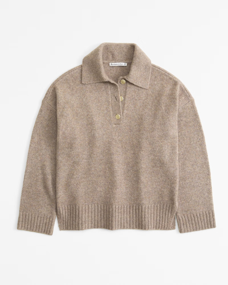 Notch-Neck Collared Sweater | Abercrombie & Fitch (US)
