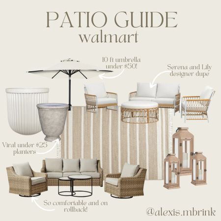 Patio guide 
All of my top picks this year from Walmart! I’ve seen all of these patio furniture pieces in person and they are gorgeous and so comfortable! 

#LTKhome #LTKsalealert #LTKSeasonal