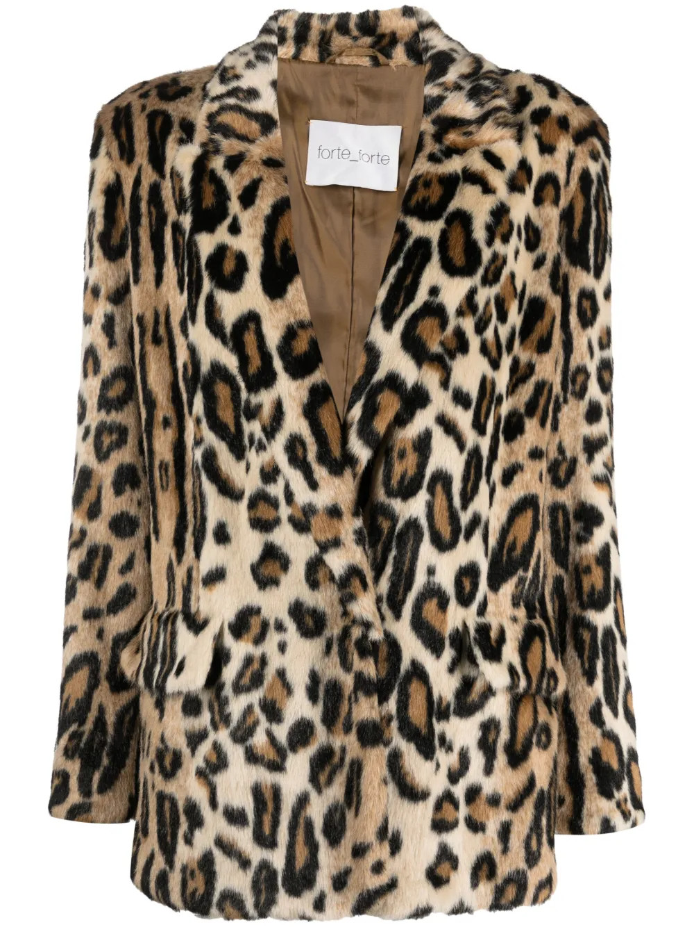 Forte Forte leopard-print single-breasted Coat - Farfetch | Farfetch Global