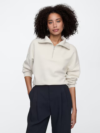 Oversized Quarter-Zip Sweatshirt | Gap Factory