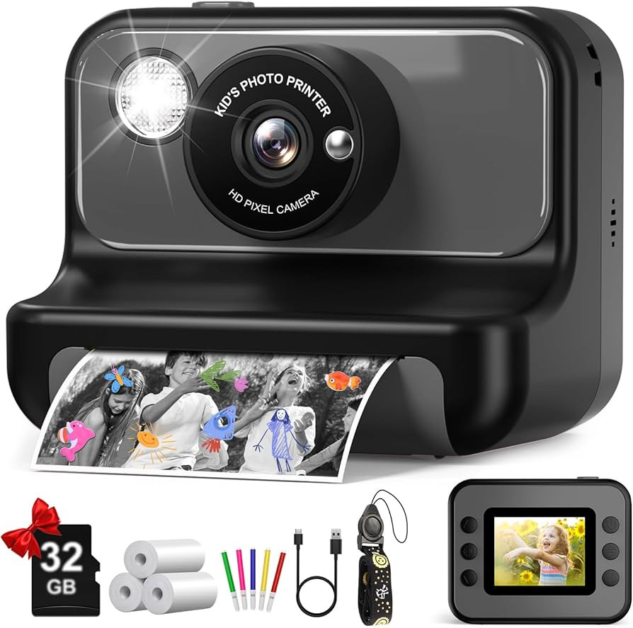 Kids Camera Instant Print, Christmas Birthday Gifts for Girls and Boys, Kids Camera 1080P HD Vide... | Amazon (US)
