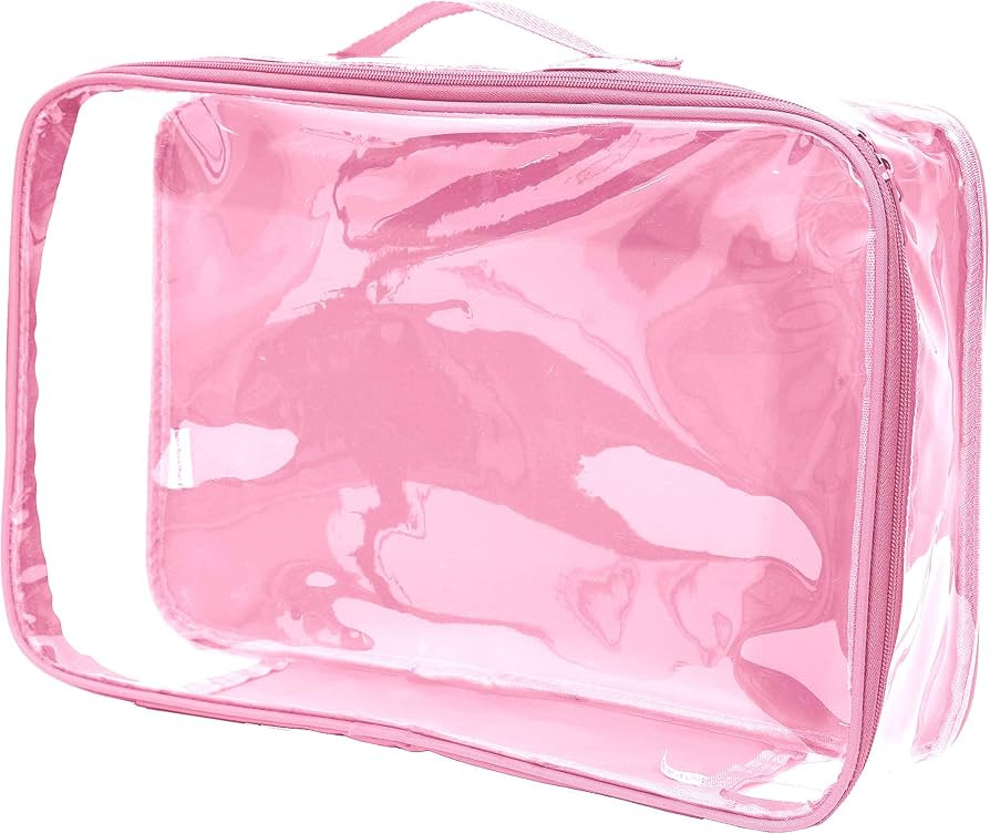 Large Clear Travel Packing Cube/See-Through PVC Organizer for Suitcase/Multipurpose Pouch w/Handl... | Amazon (US)