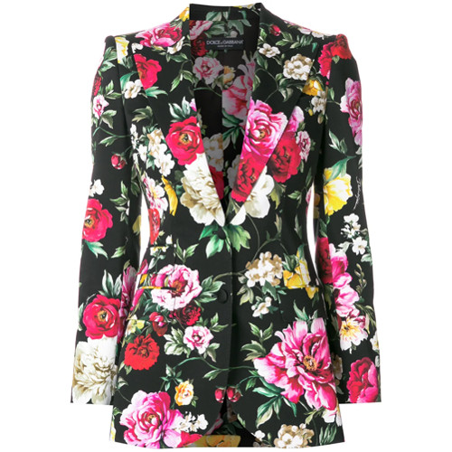 Dolce & Gabbana Blazer floral - Preto | FarFetch BR