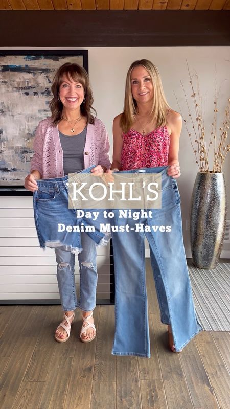 @kohls has all the denim styles you need to stay on trend this spring!🌸💗 Denim shorts are a spring/summer essential, and mine are the perfect length with just the right amount of distressing👌🏼 Julie’s split-hem jeans are so fun and they look really cool with both flats and heels!👡 • @kohls has all the pretty layers, sandals and accessories so we can style our denim from day to night!☀️✨ We love shopping at Kohl’s because we can get all the on-trend styles for less! Stretch your fashion dollar further by stacking Kohl’s coupons and Kohl’s Cash at kohls.com!🛍️ #kohlspartner #kohlsfinds

Spring outfit, Levi’s denim shorts, Nine West split hem jeans, flare jeans, pink cami, lilac cardigan, workwear, business casual, Easter outfit, date night outfit 

#LTKsalealert #LTKworkwear #LTKunder50