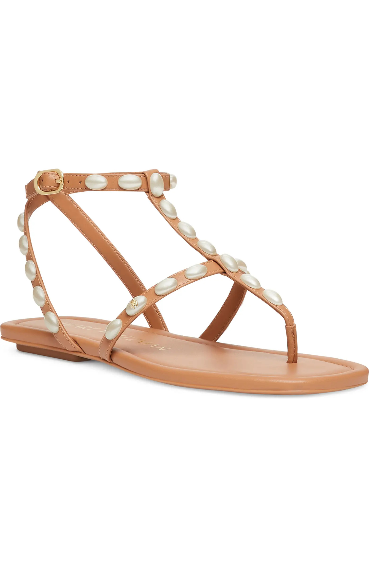 Stuart Weitzman Pearlita Flat Sandal (Women) | Nordstrom | Nordstrom