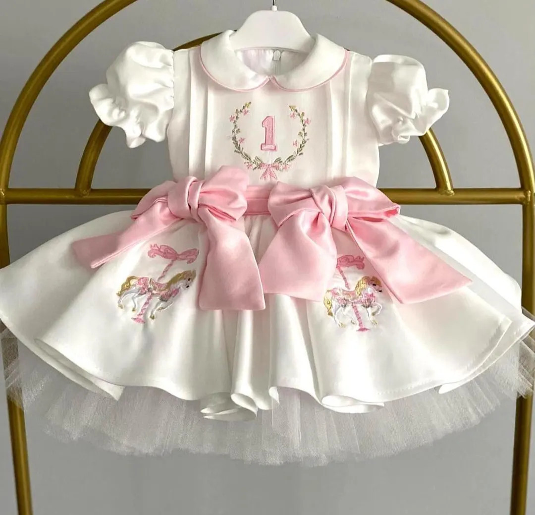 Personalized Baby Girl Circus Dress & Bonnet: Handmade 1st Birthday Costume | Etsy (US)