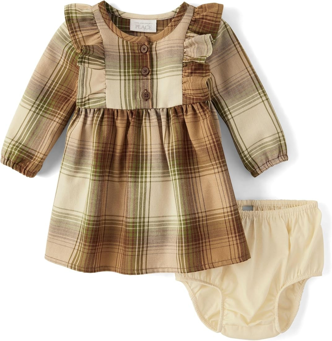 The Children's Place Baby Girls' Long Sleeve Everyday Dresses | Amazon (US)