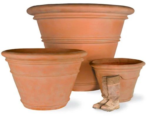 Large Pot Planter in Terracotta Finish | Burke Decor