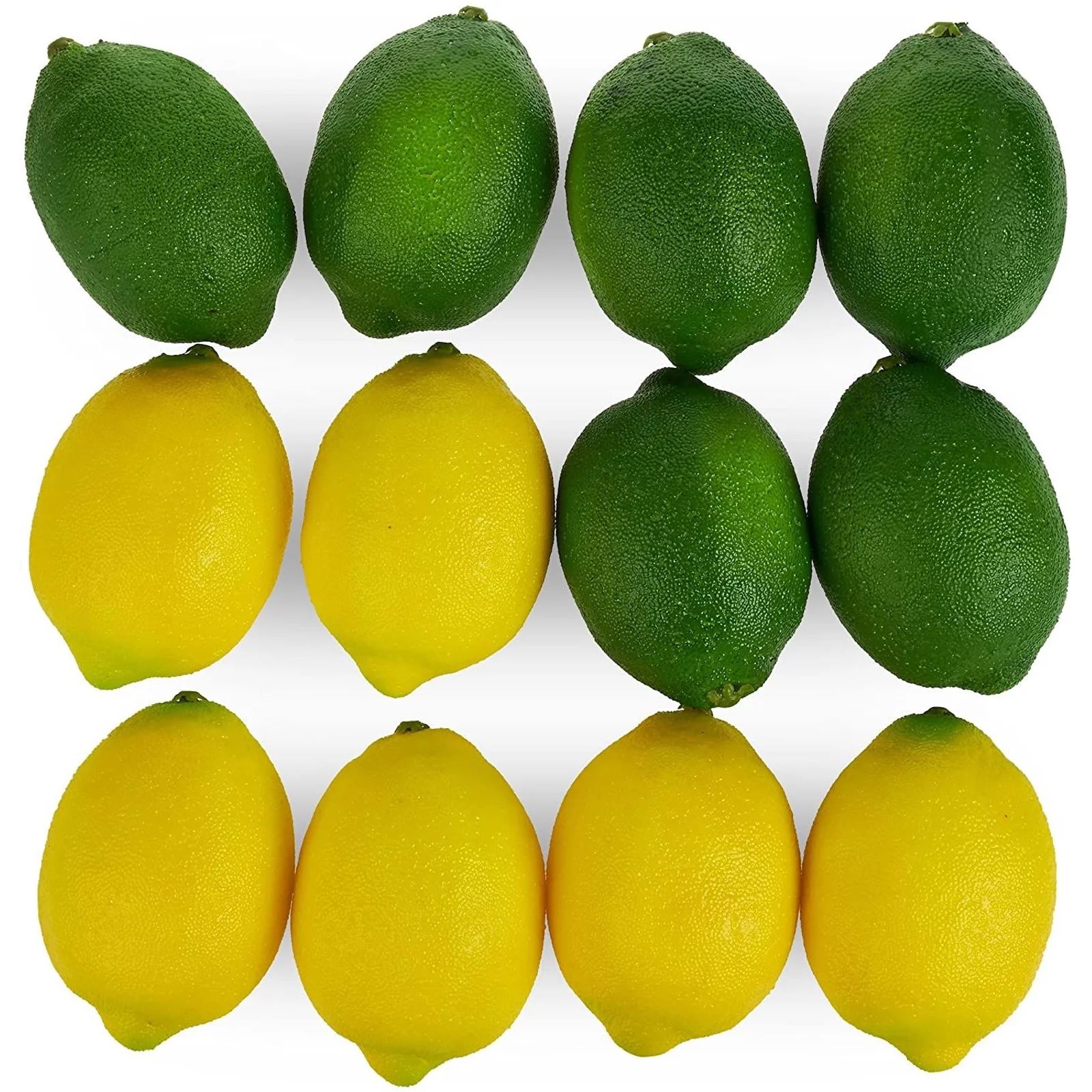 12-Pack 3.7” Artificial Lemons and Limes Fake Fruit for Decoration, Realistic Lifelike Home Kit... | Walmart (US)