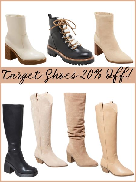 Target boots on sale, target shoes, fall boots 

#LTKsalealert #LTKSeasonal #LTKshoecrush