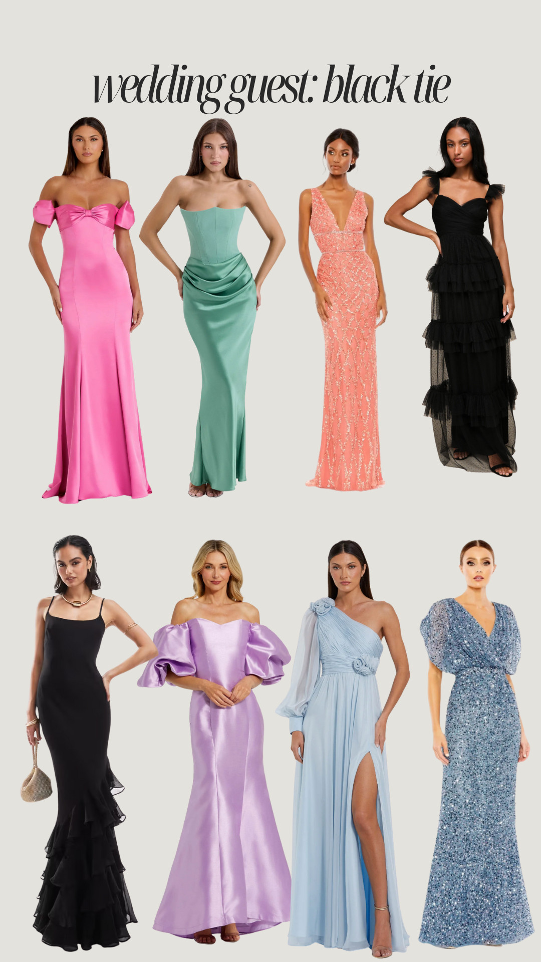 For spring/summer weddings that call for Black Tie attire 

 #LTKStyleTip #LTKWedding