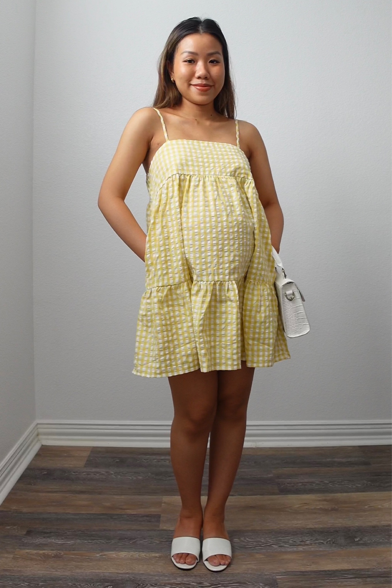 Gingham mini dress ☺️ SO cute! Bump friendly and very flowy! Fit TTS with no stretch. I’m wearing size S

Gingham yellow dress mini dress cami dress summer dress maternity pregnancy bump style bump outfits date night beach outfit amazon fashion amazon dress amazon finds petite dress

#LTKbump #LTKunder50 #LTKBacktoSchool