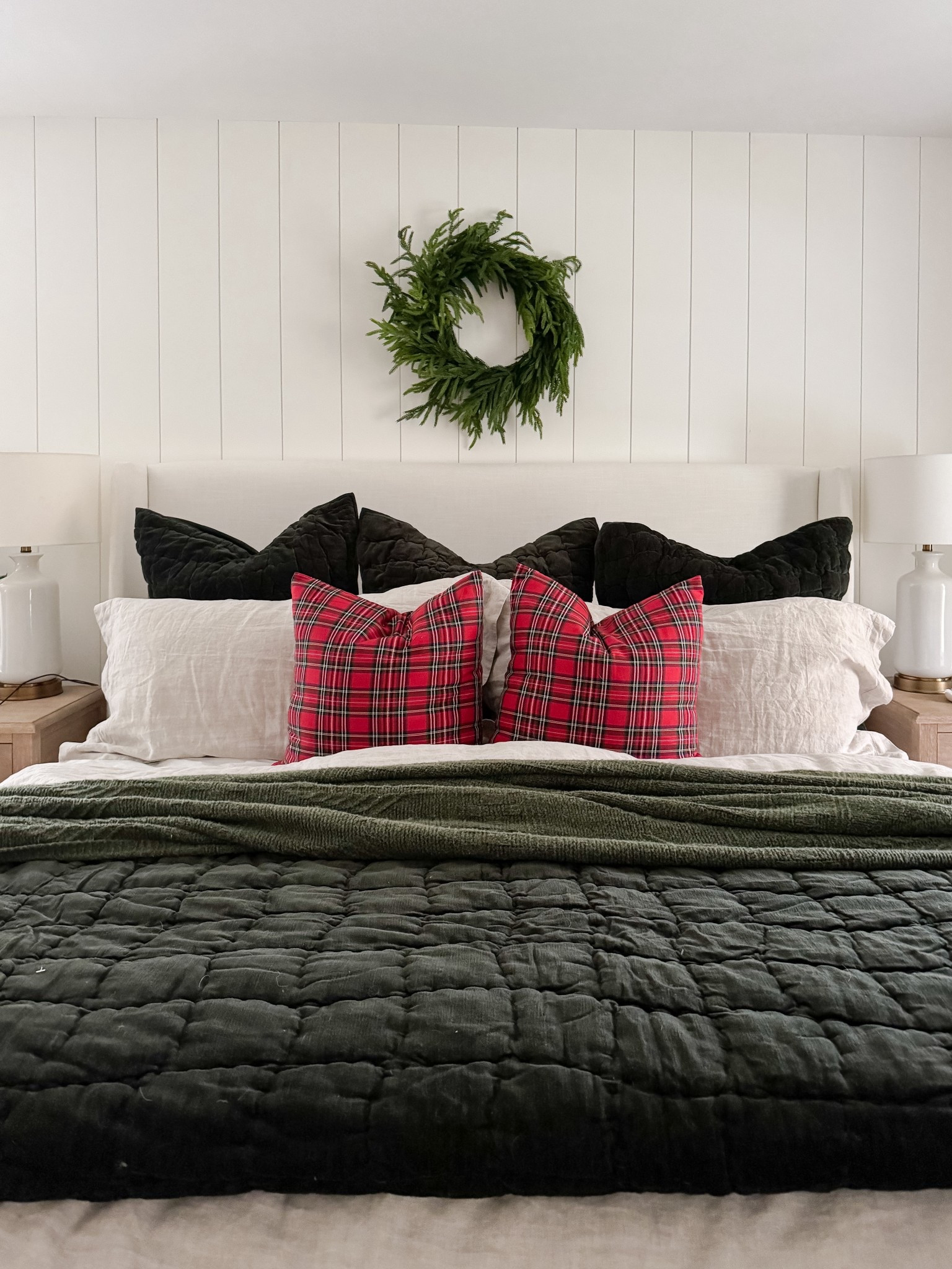 Classic Christmas bedroom 
Cozy seasonal bedroom refresh velvet quilt blue coastal home decor holiday decor neutral seasonal home modern cape cod inspired sherricalnanhomee

#LTKHome #LTKStyleTip #LTKHoliday