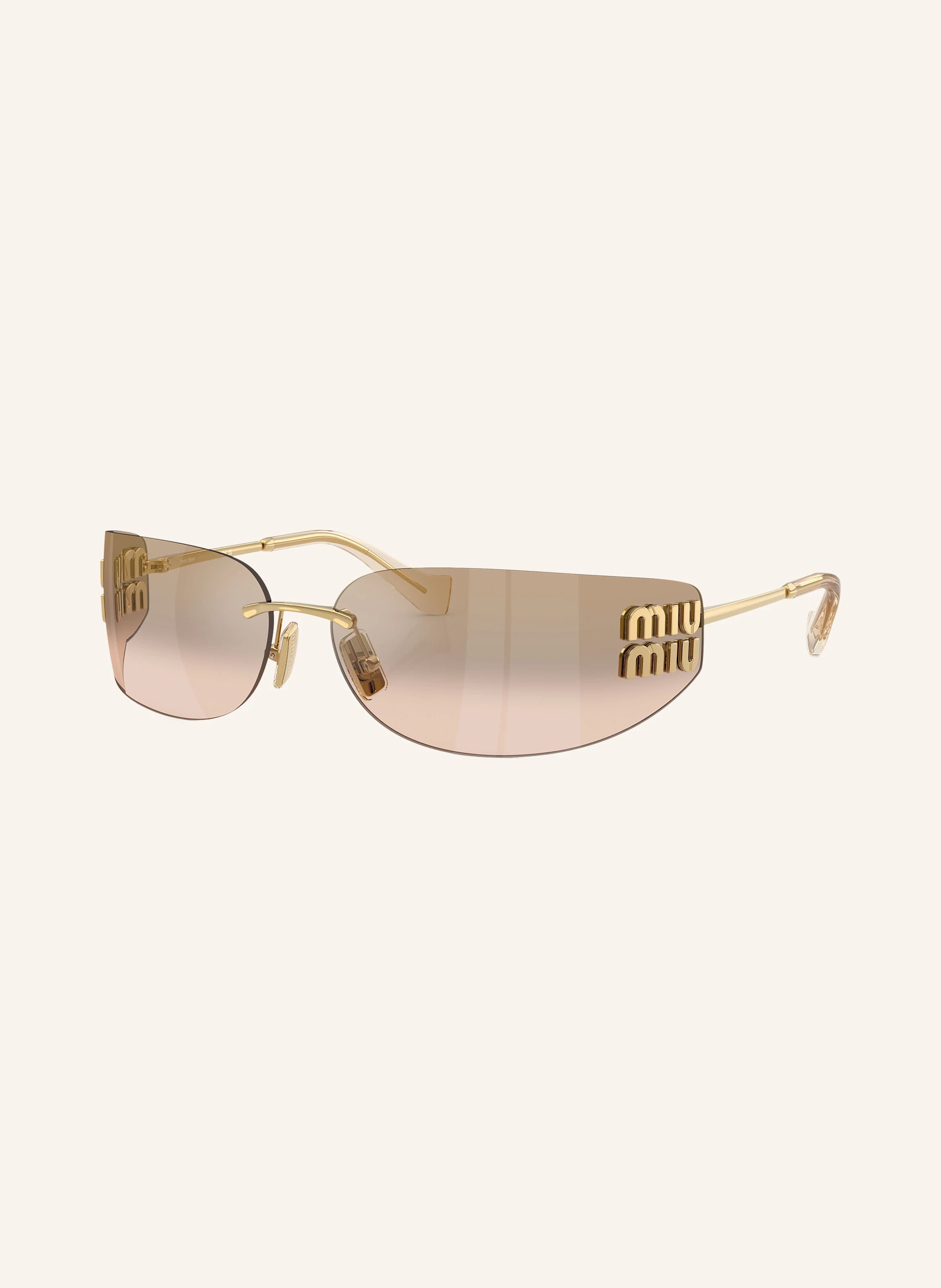 MIU MIU Sonnenbrille MU A51S in 5ak20p - gold/ hellbraun | Breuninger (DACH)