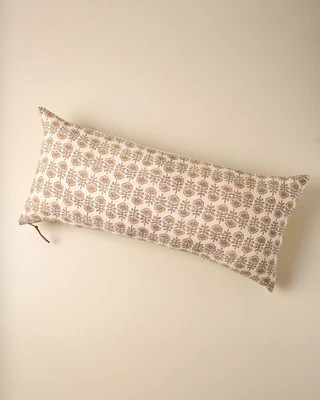 Flora Natural Large Lumbar Pillow | Magnolia