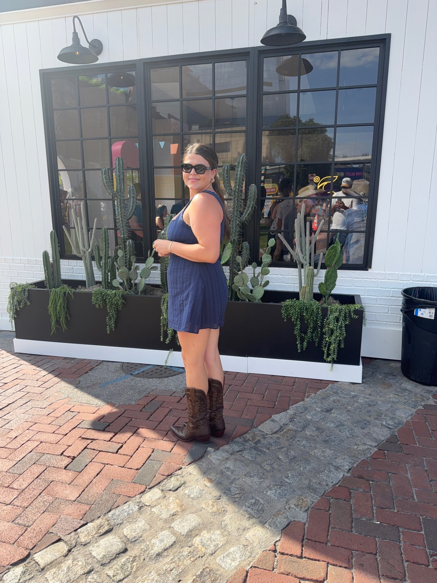 What I wore in Nashville on Broadway for CMA fest! Wearing size 12 in Princess Polly dress I got from Amazon! 

Country concert, western, dress, vacation midsize, size 12, size 14, mom style, curvy outfit