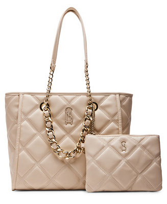 Steve Madden Katt Faux Leather Quilted Tote with Pouch - Macy's | Macy's