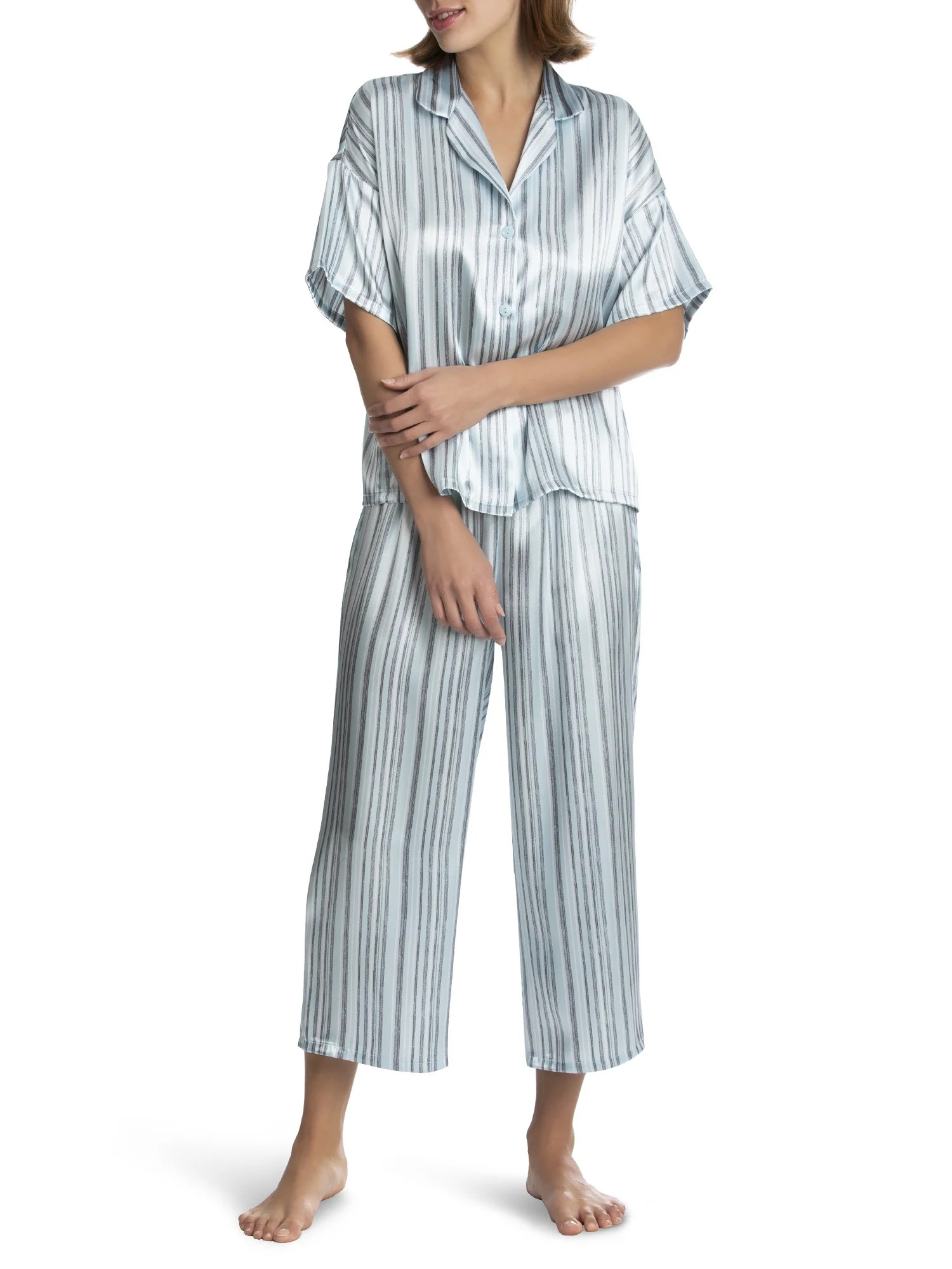 Secret Treasures Women’s and Women’s Plus Crop PJ Set | Walmart (US)