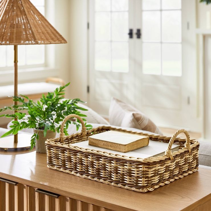 Woven Recta Checker Gathering Tray - Threshold™ designed with Studio McGee | Target