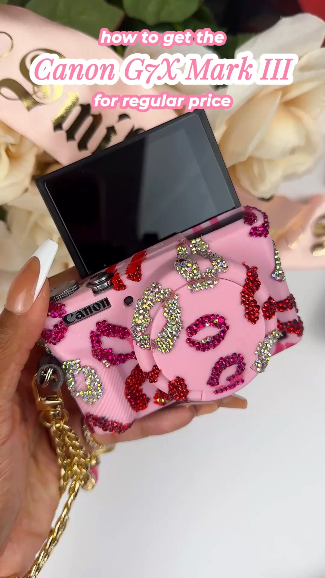 Trying to get your hands on the Canon G7X Mark III for regular price? 👀 I got you! Here’s how I found & got a BRAND NEW one in less than a week 📸✨

I also bedazzled this cute pink silicone camera case to protect it, and made a custom charm bracelet camera strap. ￼
