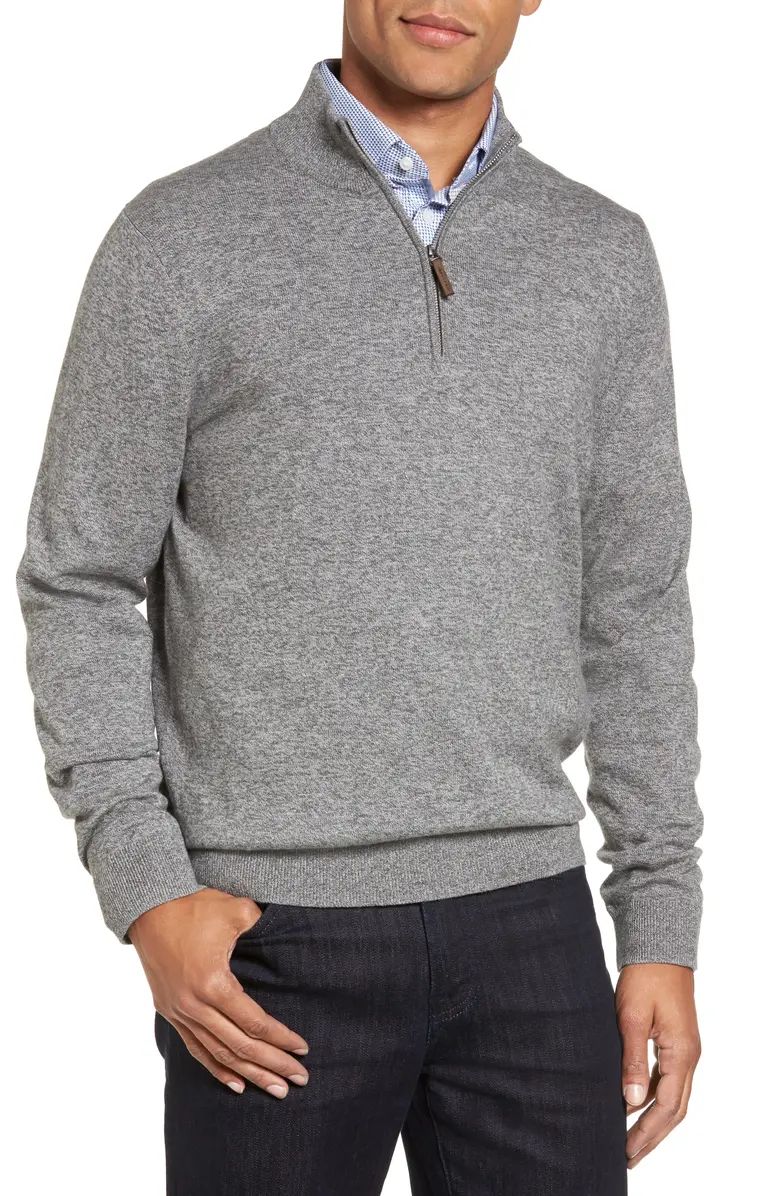 Half Zip Cotton & Cashmere Pullover | Nordstrom