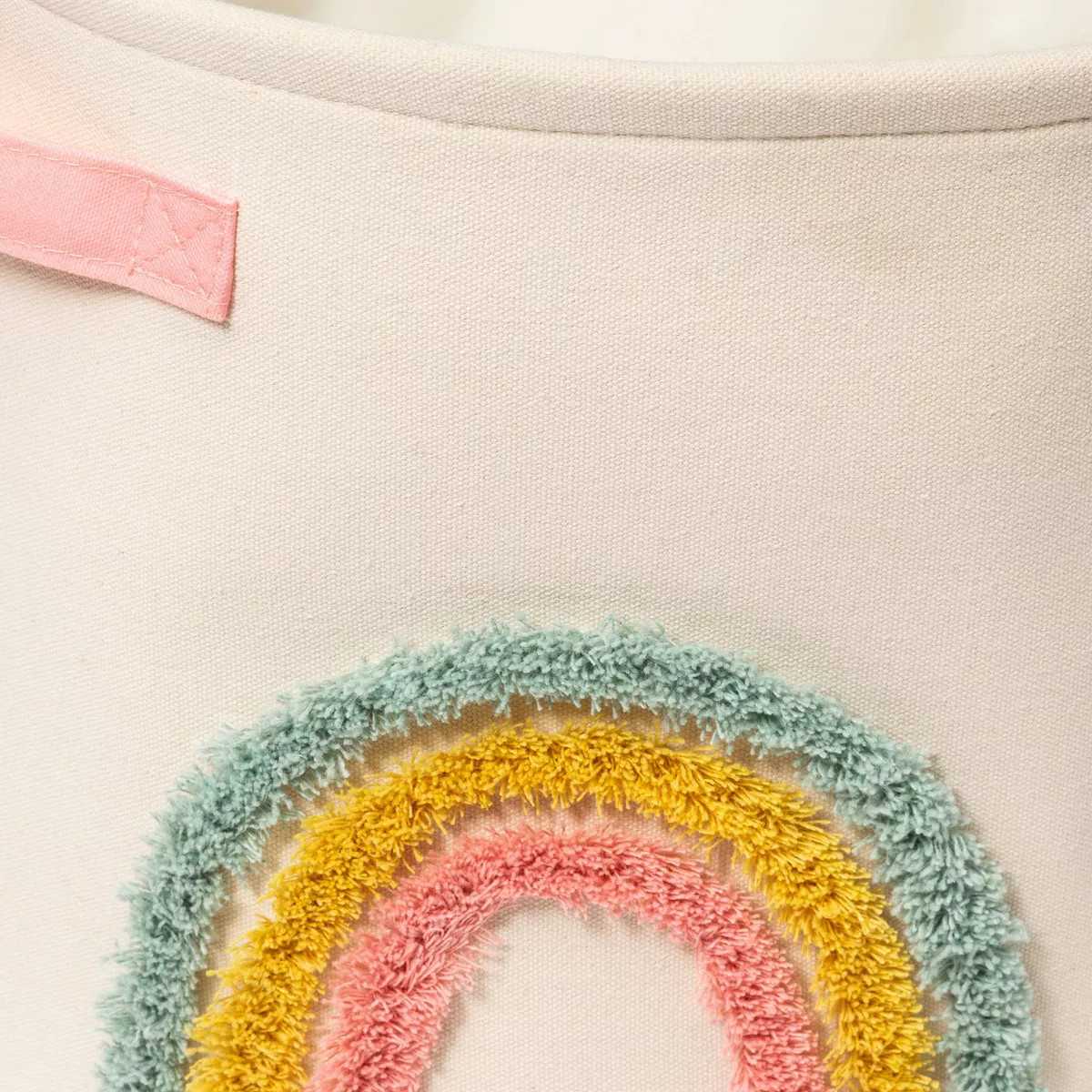 Tufted Canvas Storage Bin - Cloud Island™ Pink L | Target