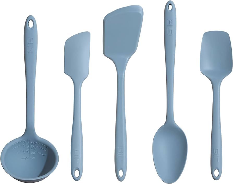 GIR: Get It Right - 5 Piece Silicone Utensil Set - Ladle, Spatula, Flip, Spoon & Spoonula - Non-s... | Amazon (US)