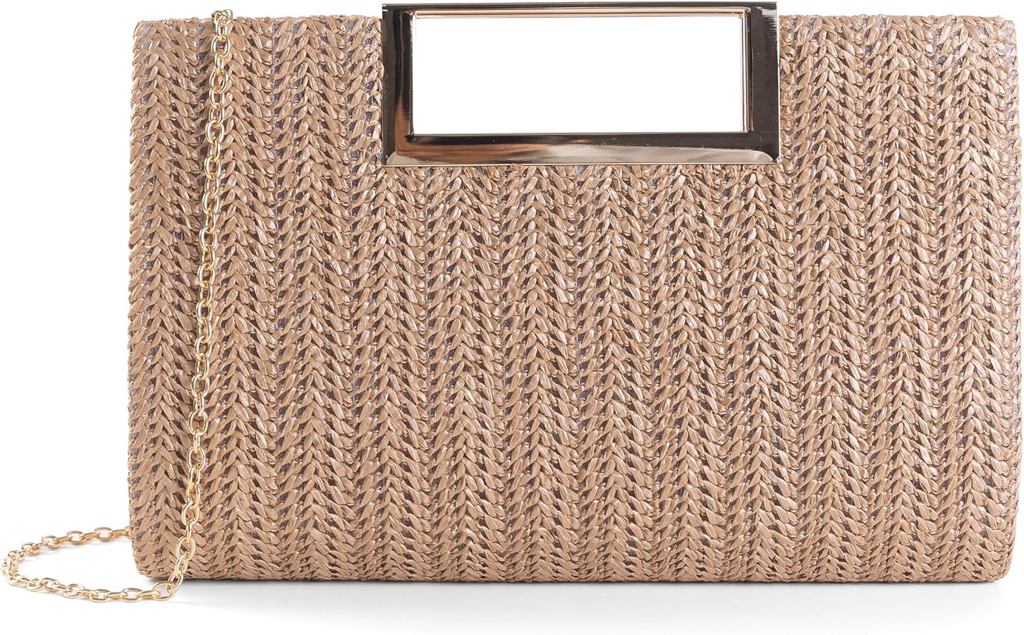 Straw Clutch Purse For Women Summer Rattan Purse Straw Crossbody Bags Raffia Handbags Top Handle ... | Amazon (US)