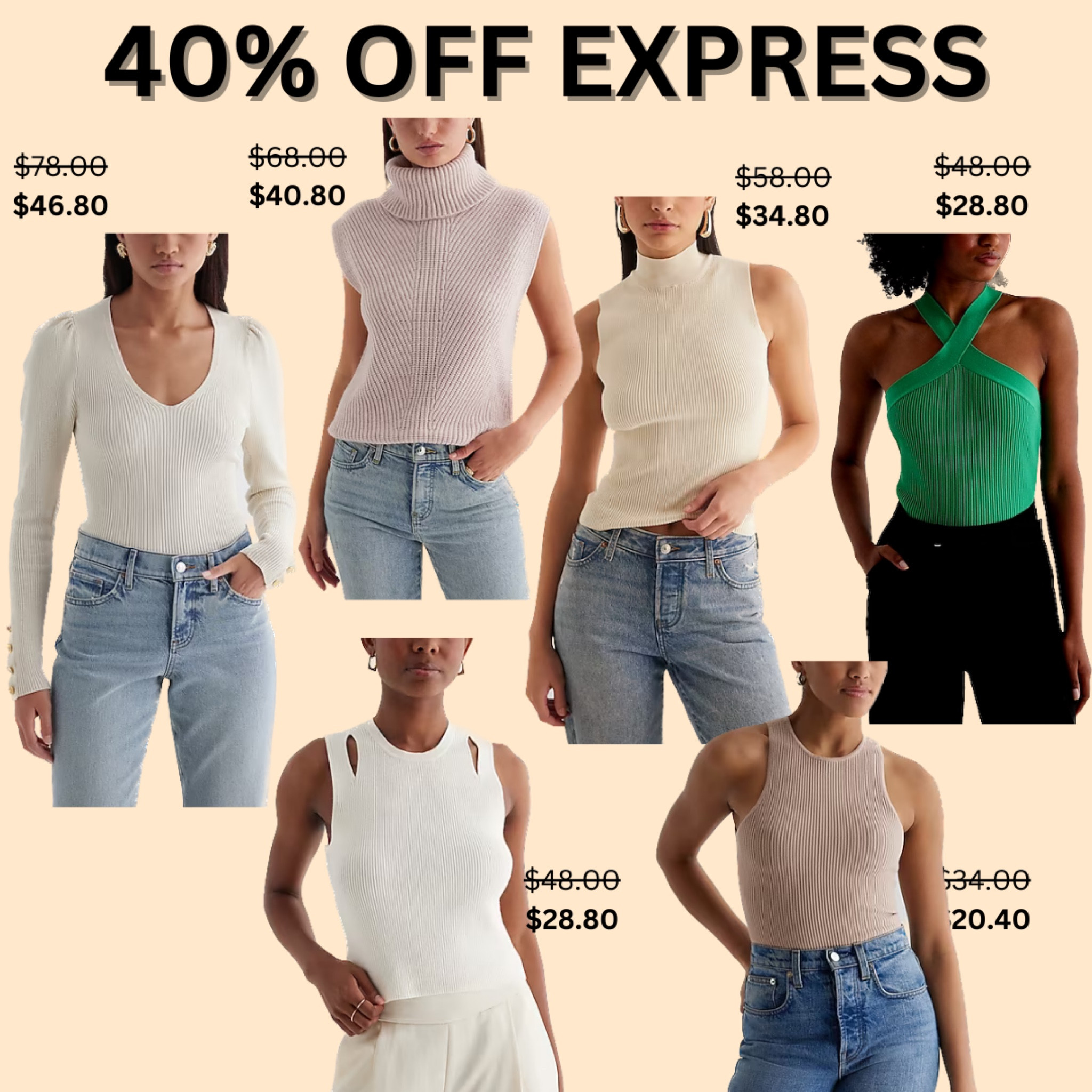 I’m ready for some sweata weatha!!  Take advantage of these deals and get your fall transition sweaters! 40% OFF at Express now for their Labor Day Sale event!  These are great staples for fall.

#sweaters #tops #workwear 

#LTKunder50 #LTKworkwear #LTKunder100
