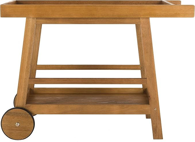 Safavieh PAT7032A Collection Renzo Teak Indoor/Outdoor Bar Cart | Amazon (US)