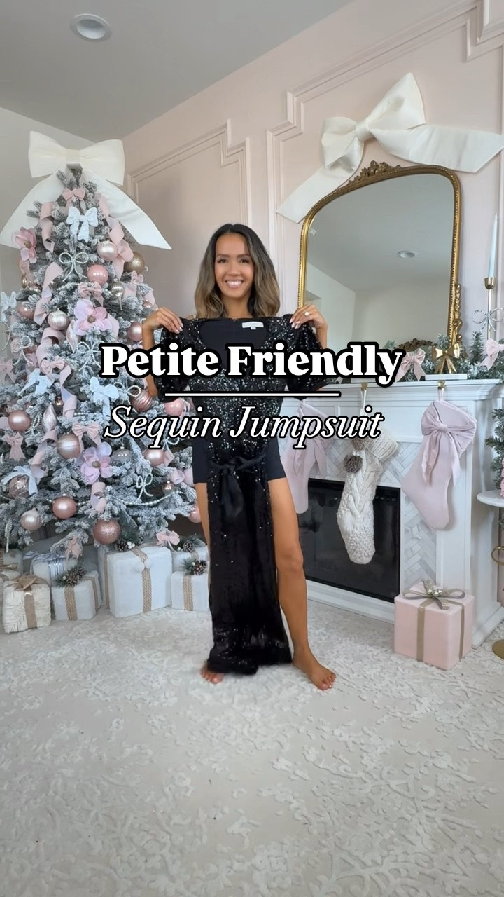 petite friendly sequin jumpsuit 

50% off + free shipping (today only) 

wearing size 00P

#LTKHoliday #LTKWatchNow #LTKSaleAlert