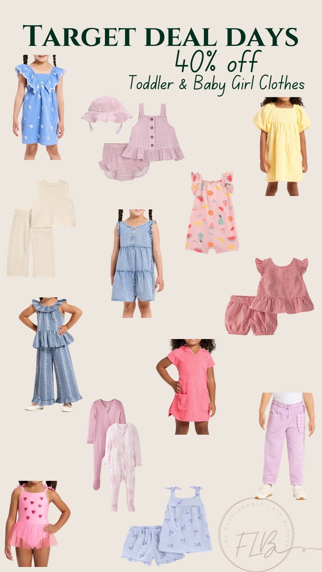 Target Deal Days! 40% off kids, toddler and baby clothes. Here’s my picks for the girls.

Spring break style, toddler swim, baby swim, spring outfits, baby girl clothes, toddler girl clothes, spring style

#LTKSaleAlert #LTKBaby #LTKSwim