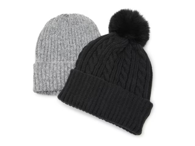 Kelly & Katie Cable Knit Beanie Set - 2 Pack | DSW