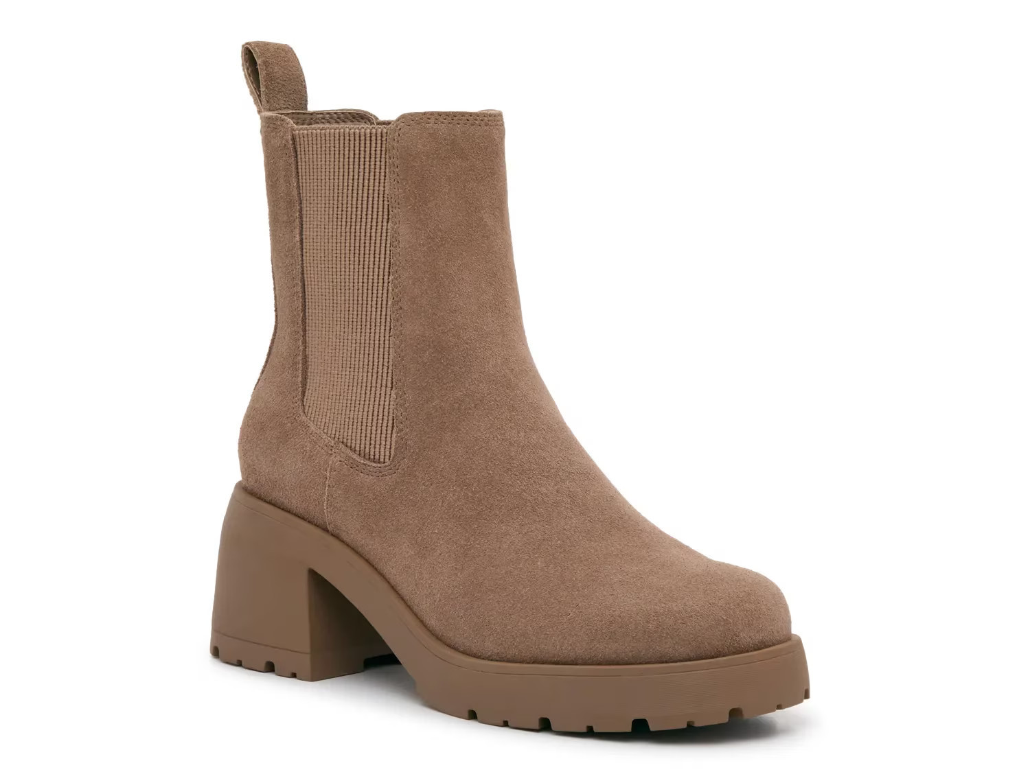 Steve Madden Brontey Chelsea Boot | Women's | Tan Suede | Size 9.5 | Boots | DSW