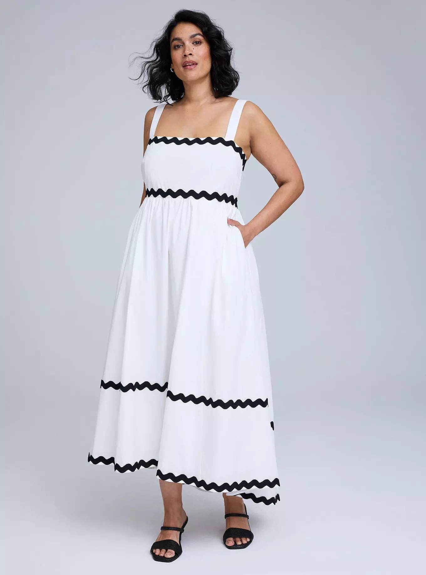 Belle Isle Maxi Babydoll Poplin Dress | Torrid (US & Canada)