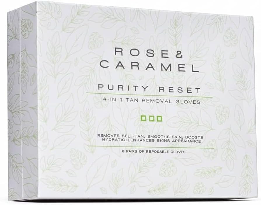 Rose & Caramel Purity Self Tan Remover Gloves, 4 in 1, Removes self tan, smooths skin, boosts ski... | Amazon (UK)