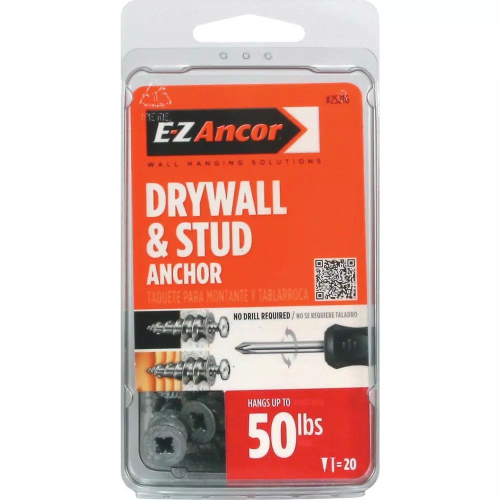 Stud Solver #7 x 1-1/4 in. Zinc Plated Alloy Phillips Flat-Head Anchors with Screws (20-Pack) | The Home Depot
