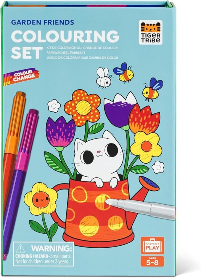 Tiger Tribe Color Change Coloring Set - Garden Friends with Magic Markers for Kids | Rainbow Colo... | Amazon (US)