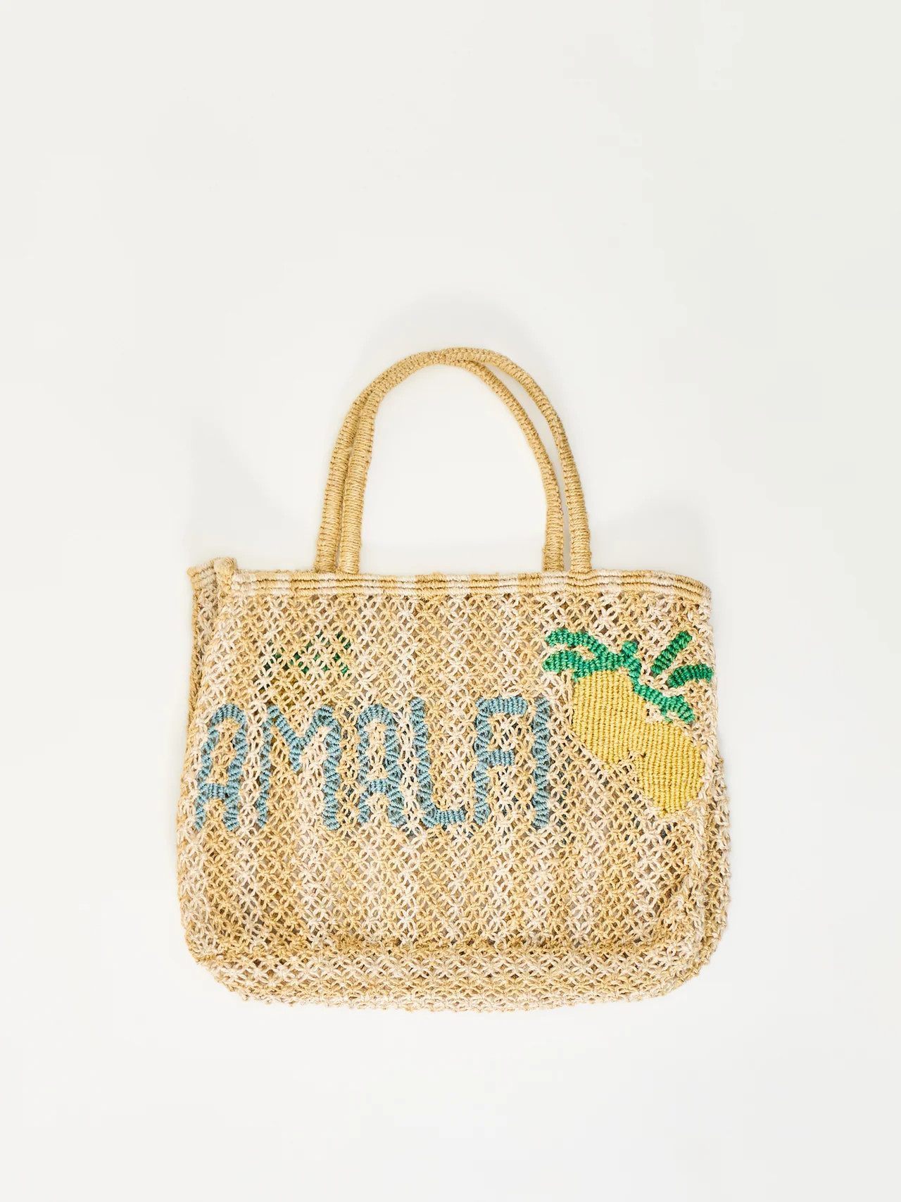Small Amalfi Raffia Tote Bag Yellow | Fenwick UK