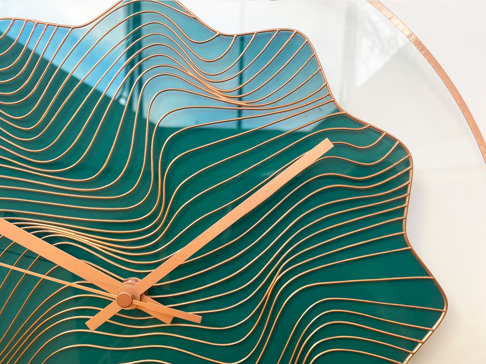 Emerald Green Clock Real Handmade Clock Modern Decor Custom - Etsy | Etsy (US)