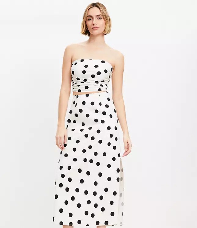 Dotted Midi Skirt | LOFT