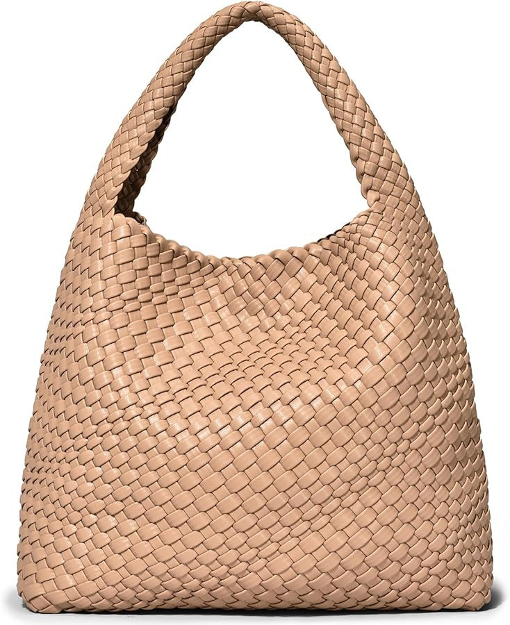 Woven Bag Purses and Handbags, Woven Vegan Leather Bag For Women, Woven Tote Bag Shoulder Bag Top... | Amazon (US)
