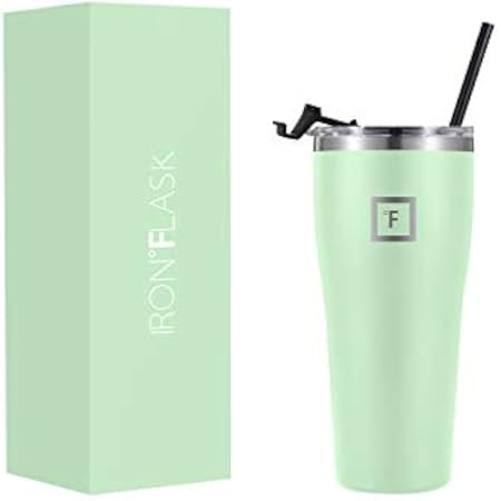 IRON °FLASK Rover Tumbler 2.0 - 32 Oz, 2 Lids (Straw/Flip), Vacuum Insulated Stainless Steel Bottle, | Amazon (US)